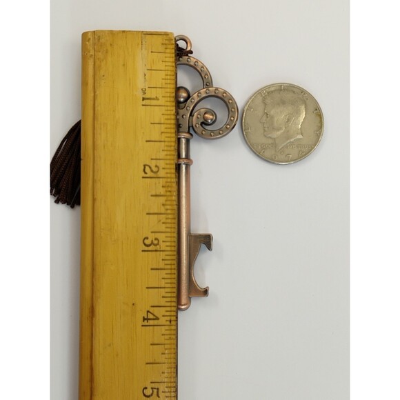 Wedding Favor Skeleton Key Bottle Opener Antique Copper Finish New In Gift Box - Picture 2 of 13